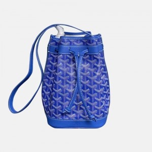 고야드 2020 PVC & 레더 여성용 버킷 숄더백,GYB0229,23cm,블루