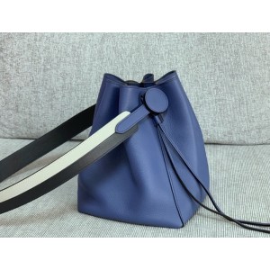 에르메스 2019 리콜 에버컬러 레더 여성용 호보 버킷 숄더백 HERB0736,17cm,블루